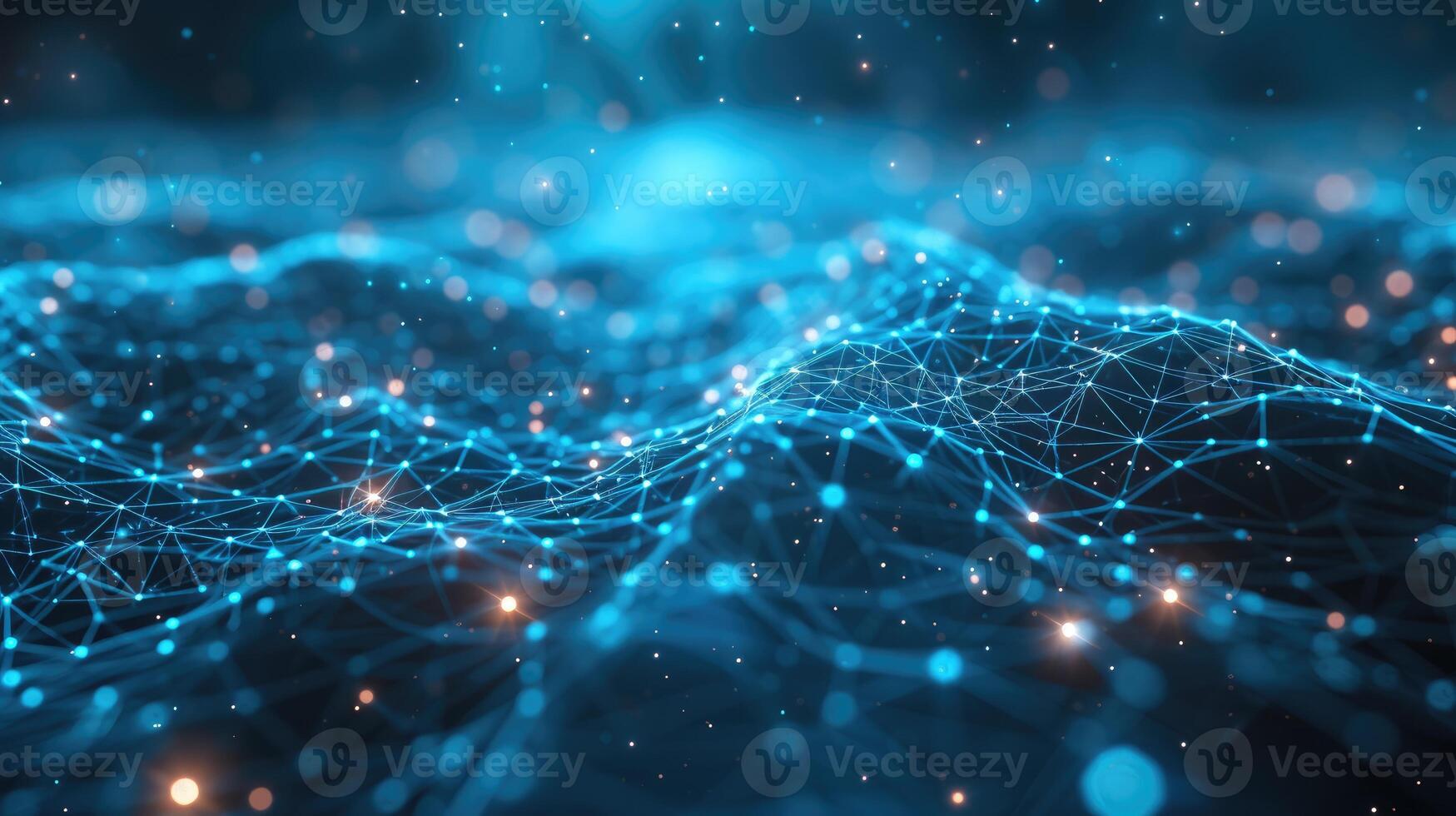 AI generated A luminous abstract tech background showcases intricate fiber optic connections, Ai Generated. photo