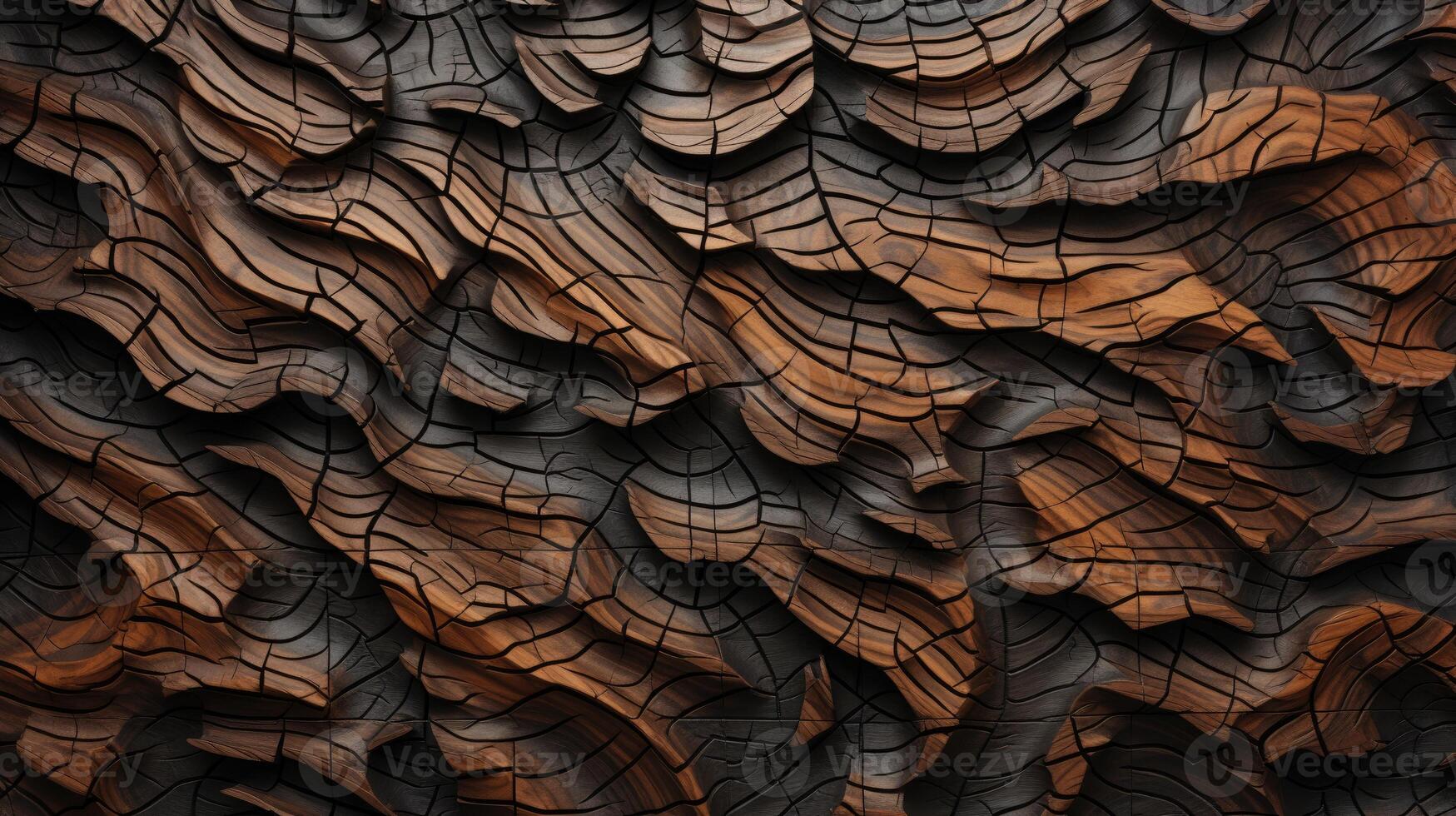 AI generated Delve into the organic warmth of a wooden cut texture. Ai Generated photo