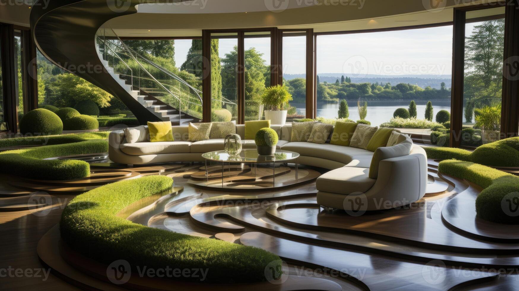 AI generated Artificial grass provides a lush and maintenance-free alternative, Ai Generated. photo