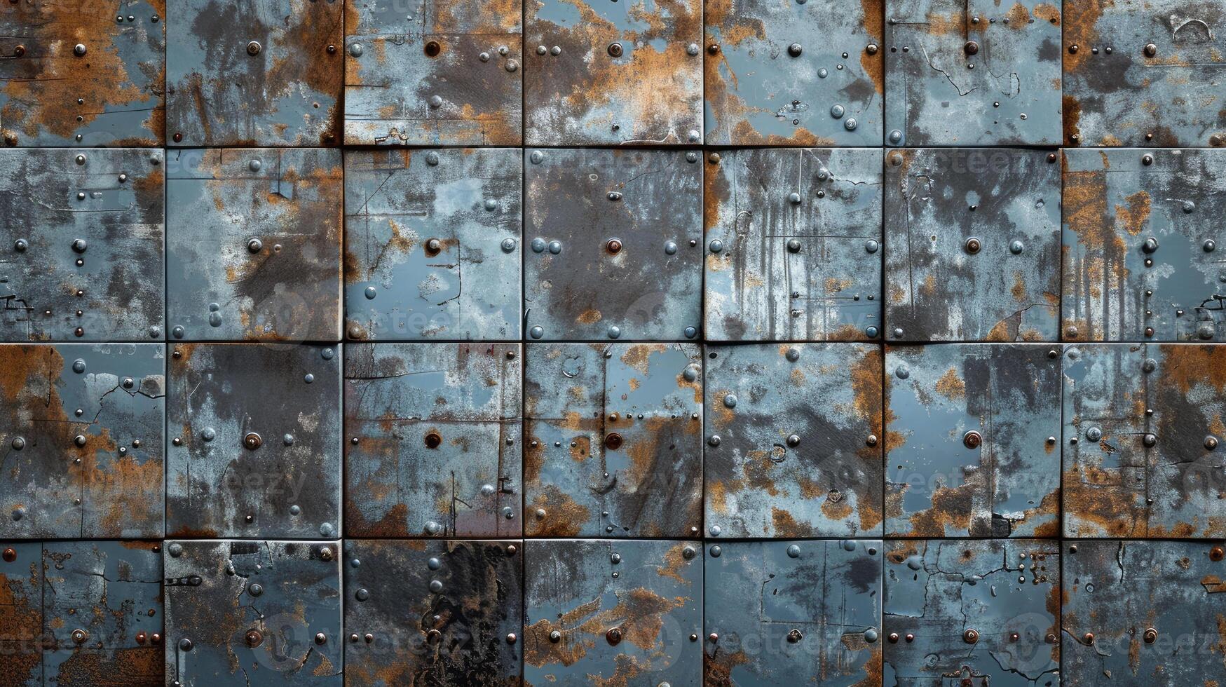 AI generated Explore the precision of tiled metal texture. Ai Generated. photo