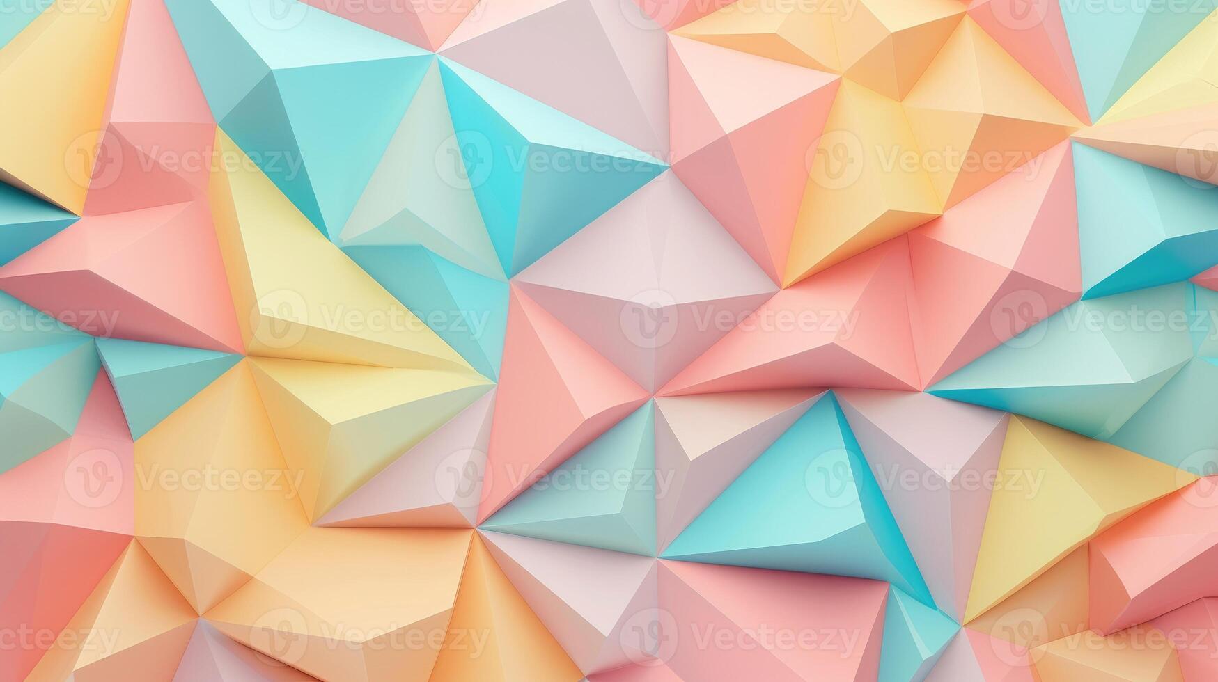 AI generated Vibrant pastel hues form an abstract geometric backdrop, Ai Generated. photo