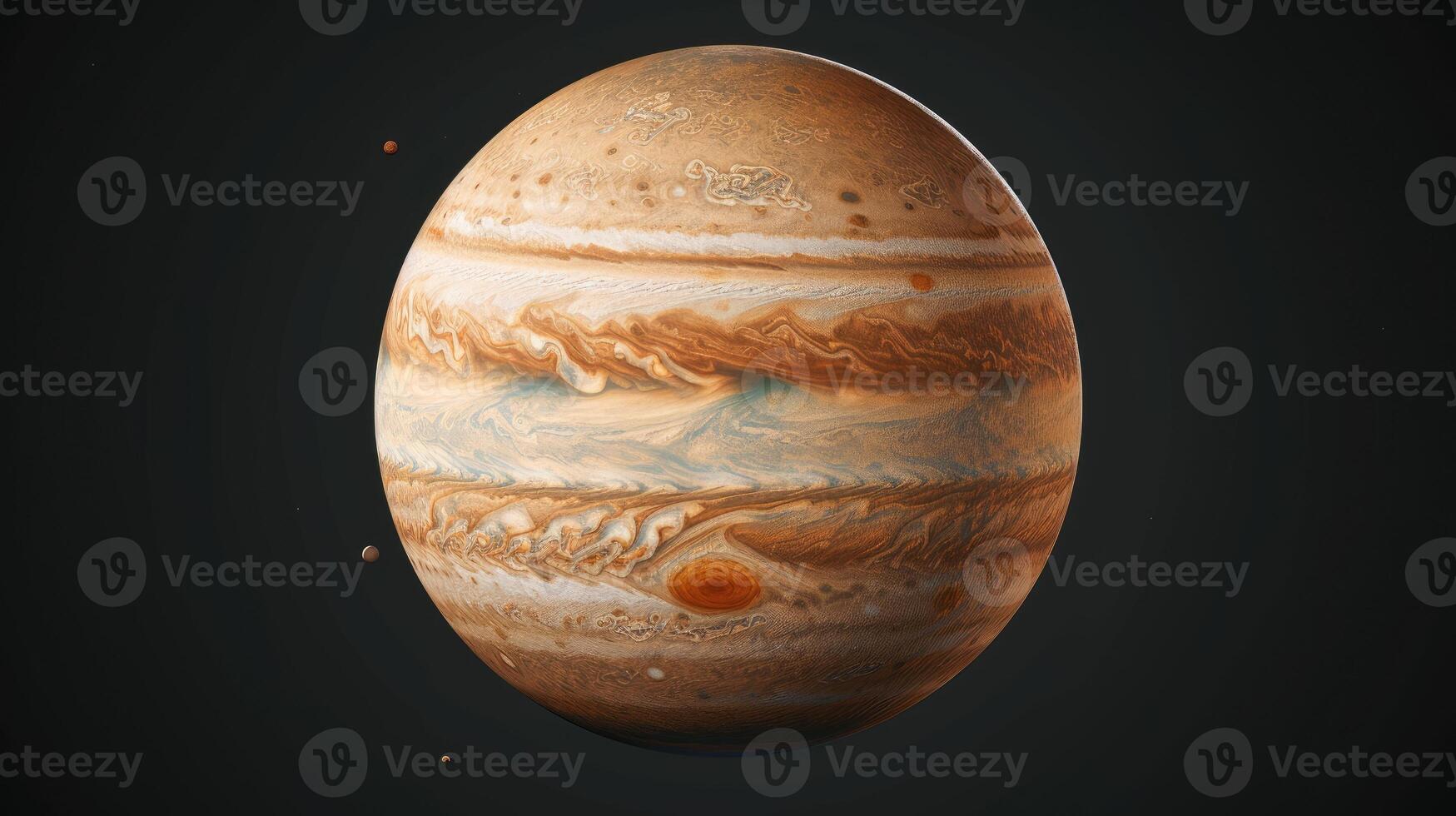 AI generated Jupiter planet isolated on a transparent background. Ai Generated photo