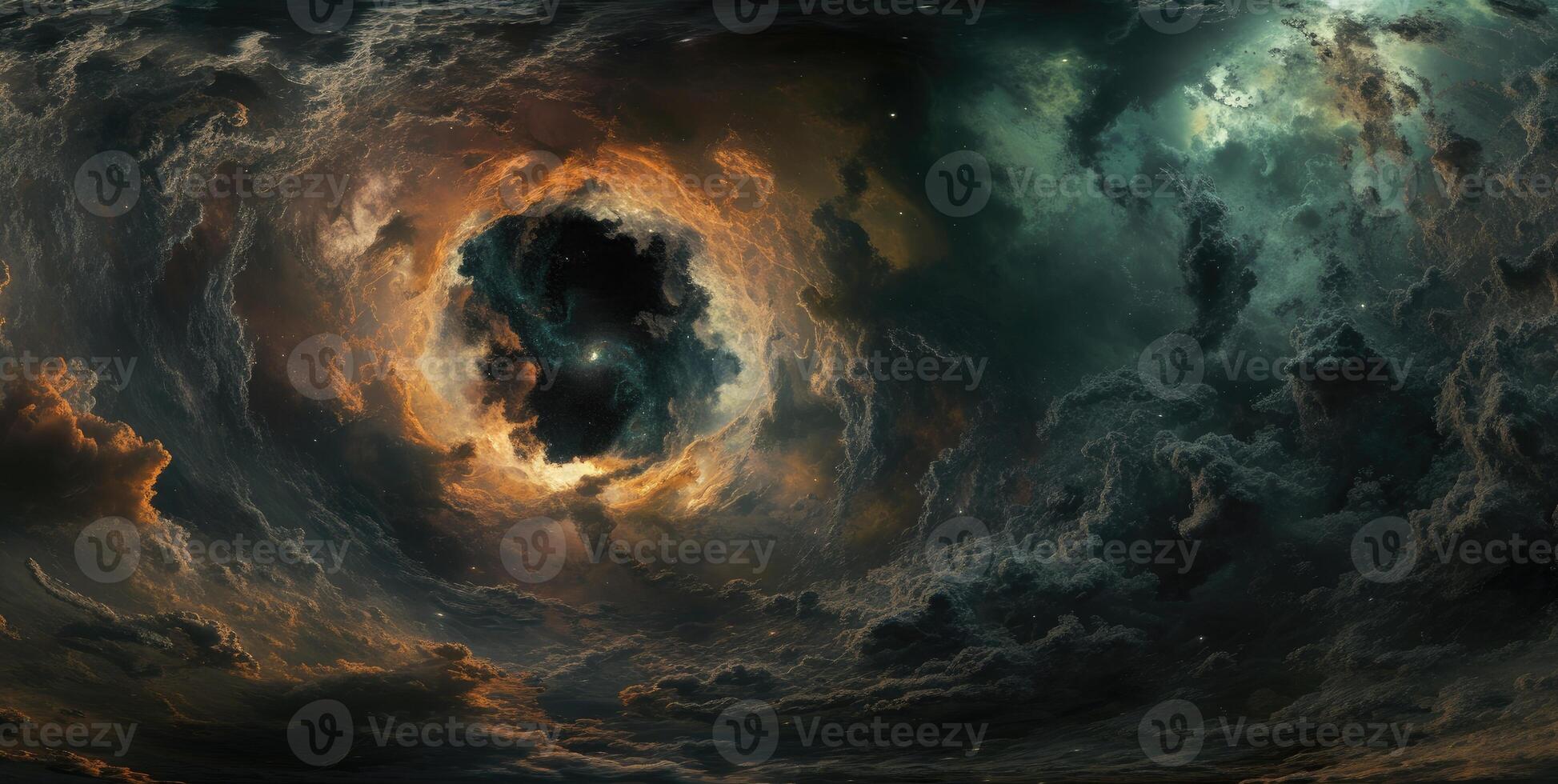AI generated Cosmic abyss, swirling void. Digital art masterpiece, Ai Generated. photo