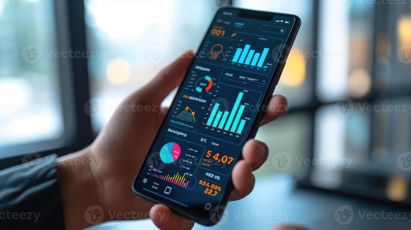 AI generated Optimize business performance with a dynamic KPI metrics dashboard, Ai Generated. photo