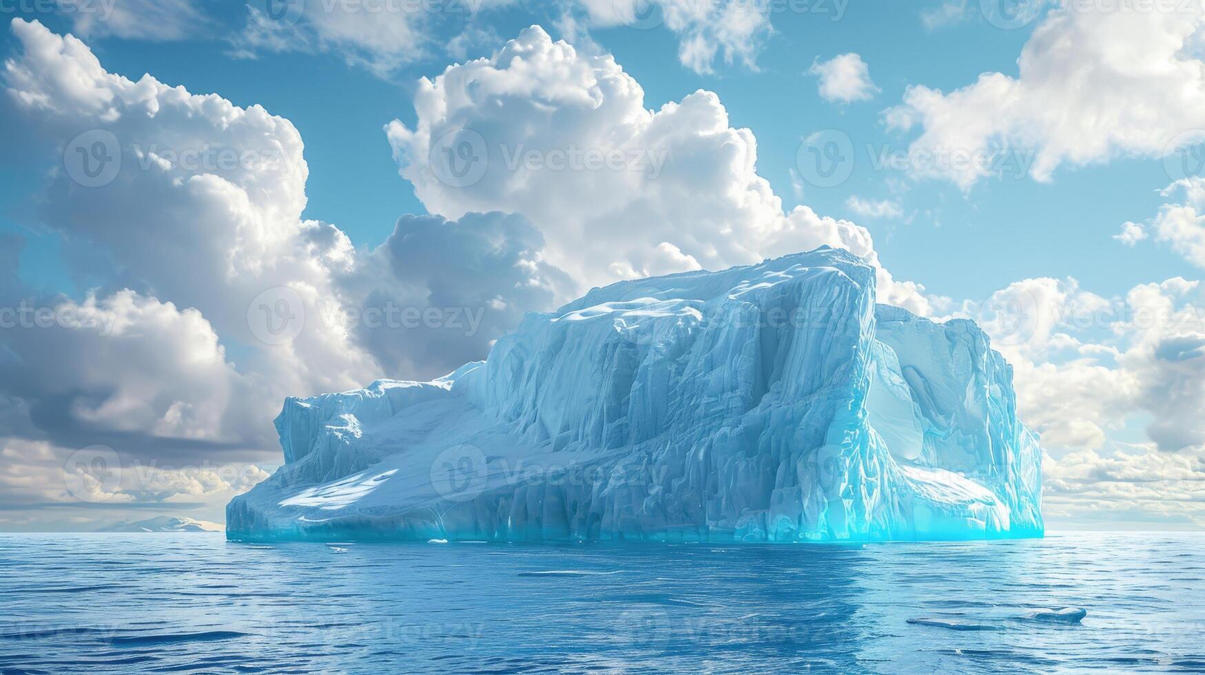 AI generated Massive Antarctic iceberg. Formidable and vast, Ai Generated. photo