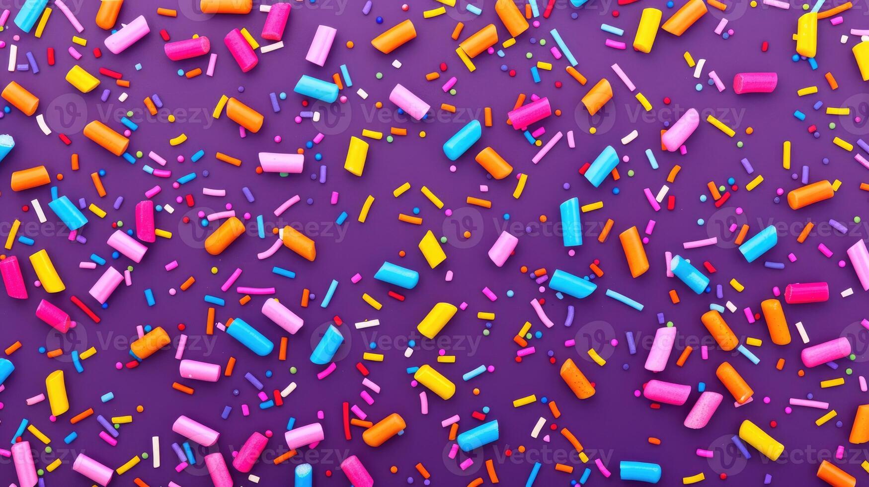 AI generated Elevate your design with a trendy pattern of colorful sprinkles. Ai Generated photo