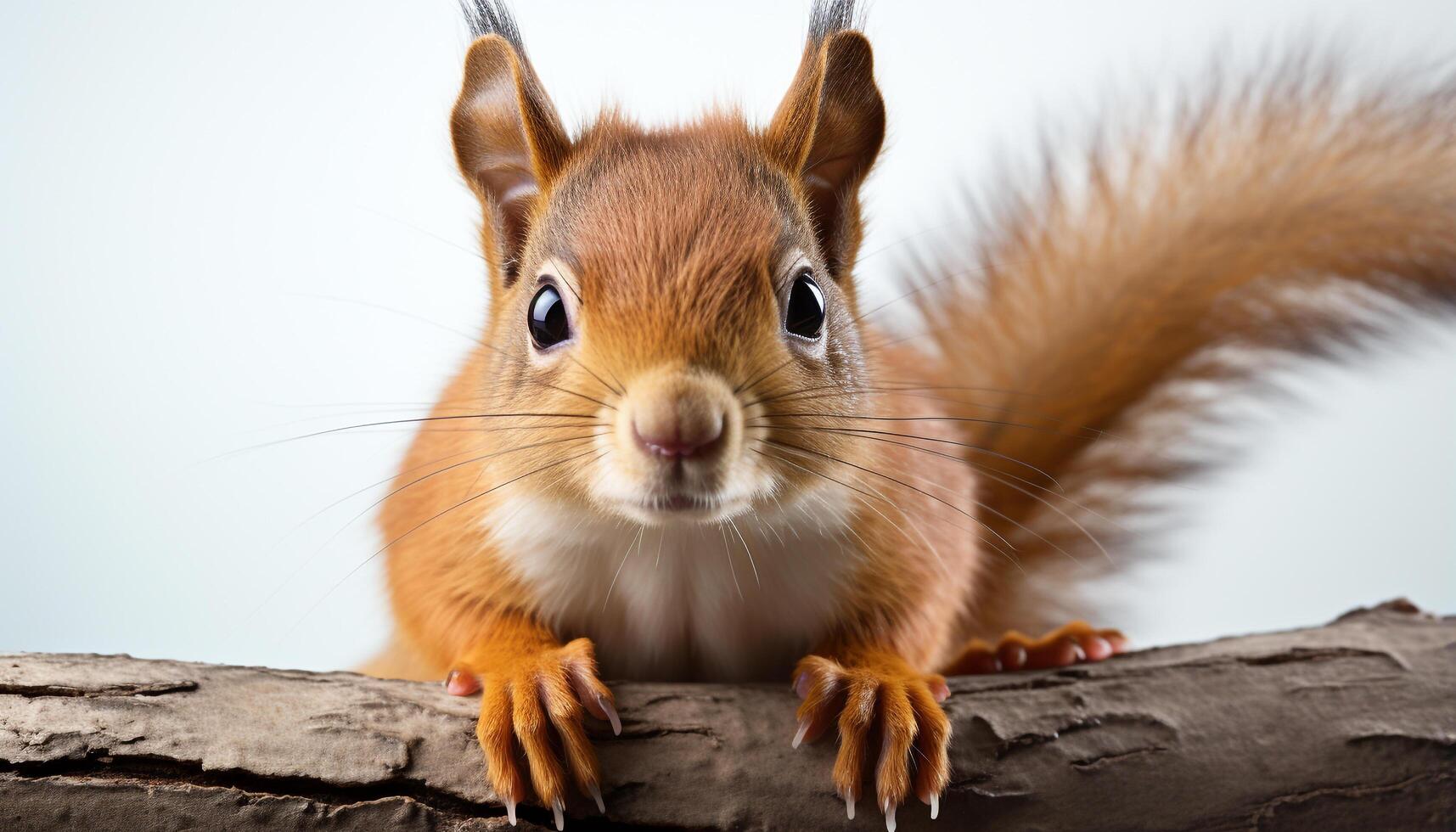 AI generated Cute fluffy rabbit sitting, looking at camera with curiosity generated by AI photo