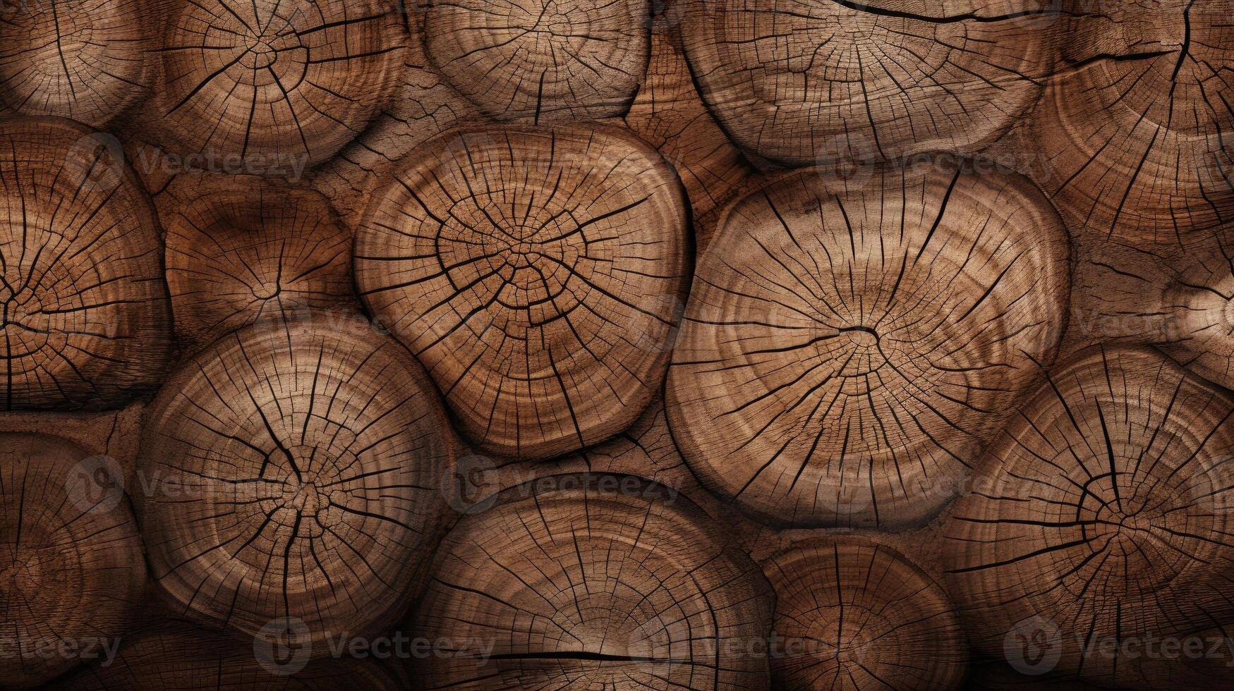 AI generated Delve into the organic warmth of a wooden cut texture. Ai Generated photo