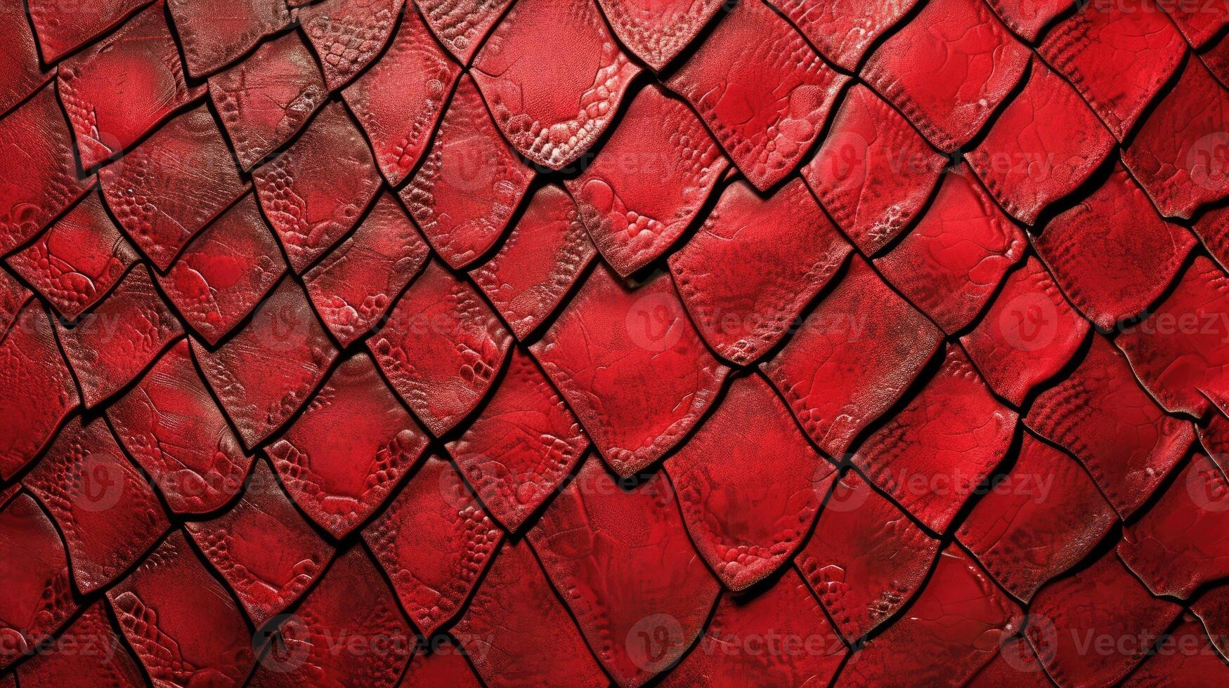 AI generated Bold red leather, textured with the allure of reptilian scales, exudes captivating sophistication, Ai Generated. photo