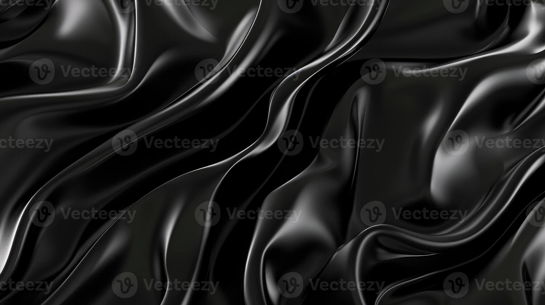 AI generated Abstract sophistication with black shiny matte shapes, merging sleekness and mystery seamlessly, Ai Generated. photo