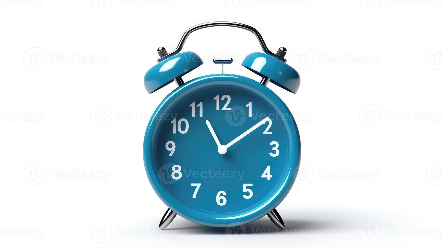 AI generated 3D clock time alarm icon isolated on white background for easy recognition. Ai Generated photo