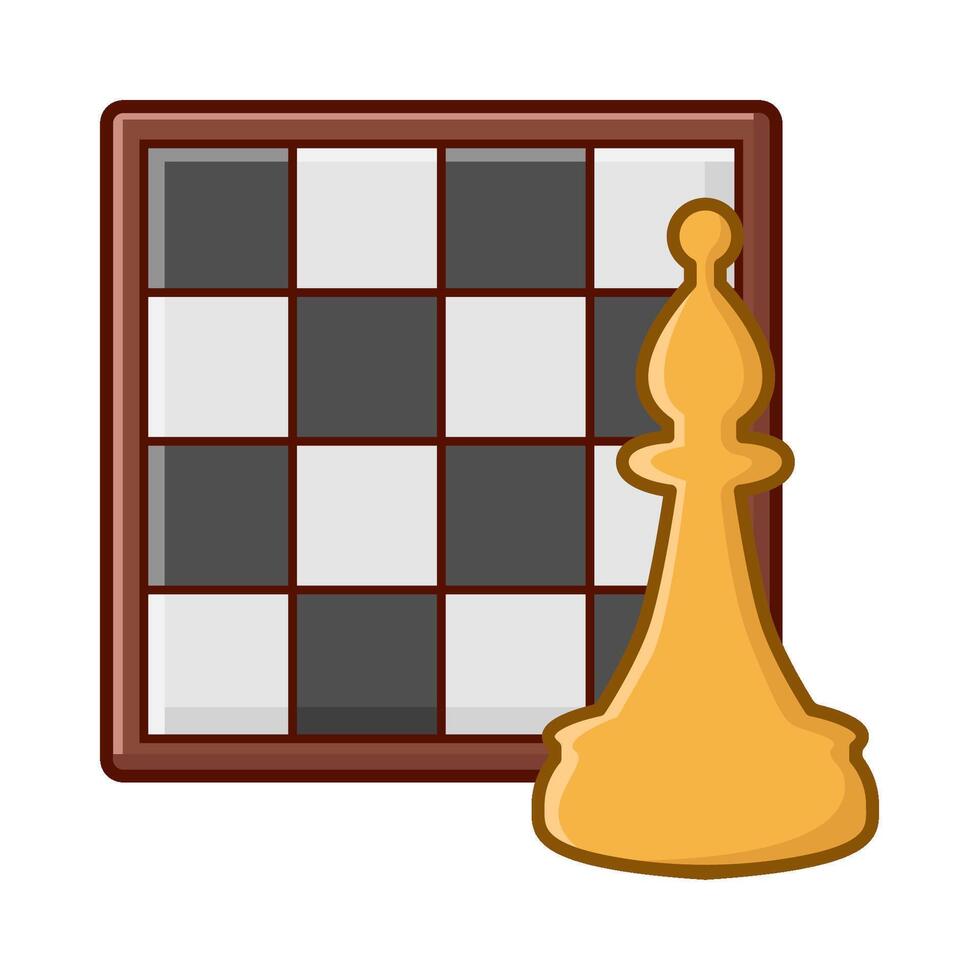 tablero ajedrez con obispo ajedrez ilustración vector