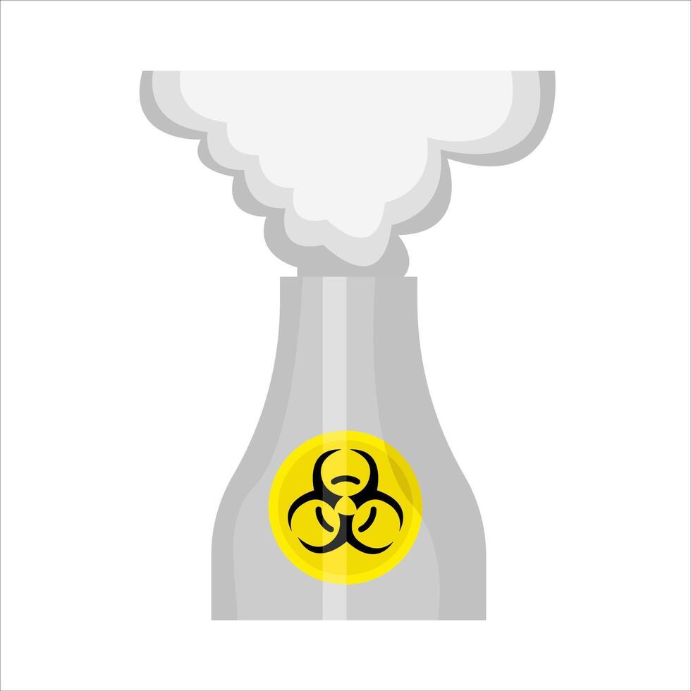 radiation in chimney illustration vector