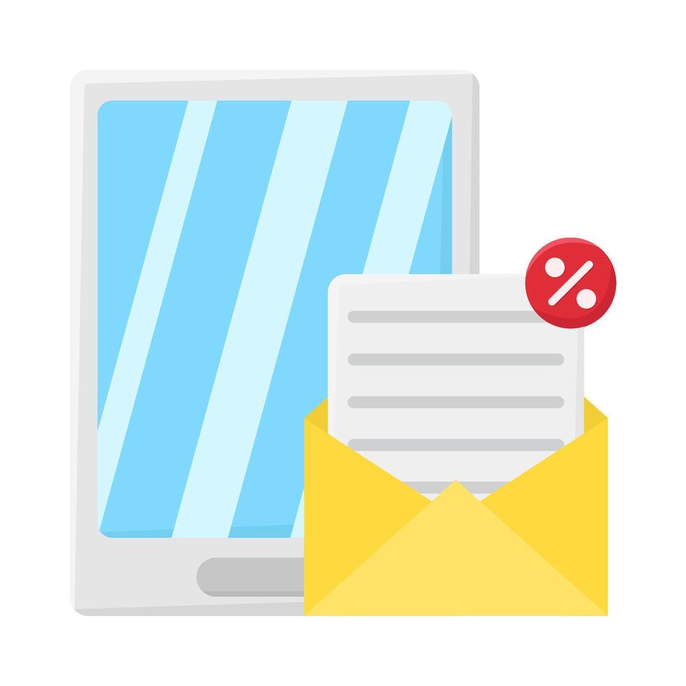 mail with mobile phone illustration vector