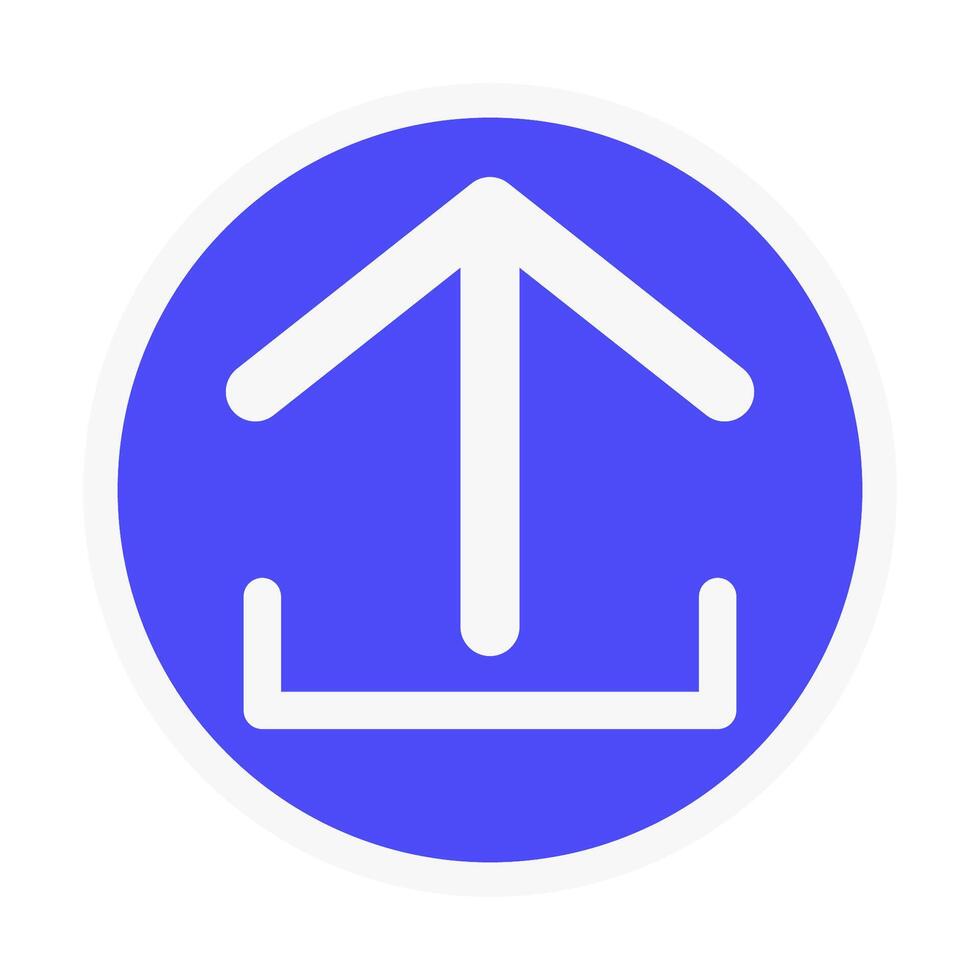 up arrow upload in button illustration vector