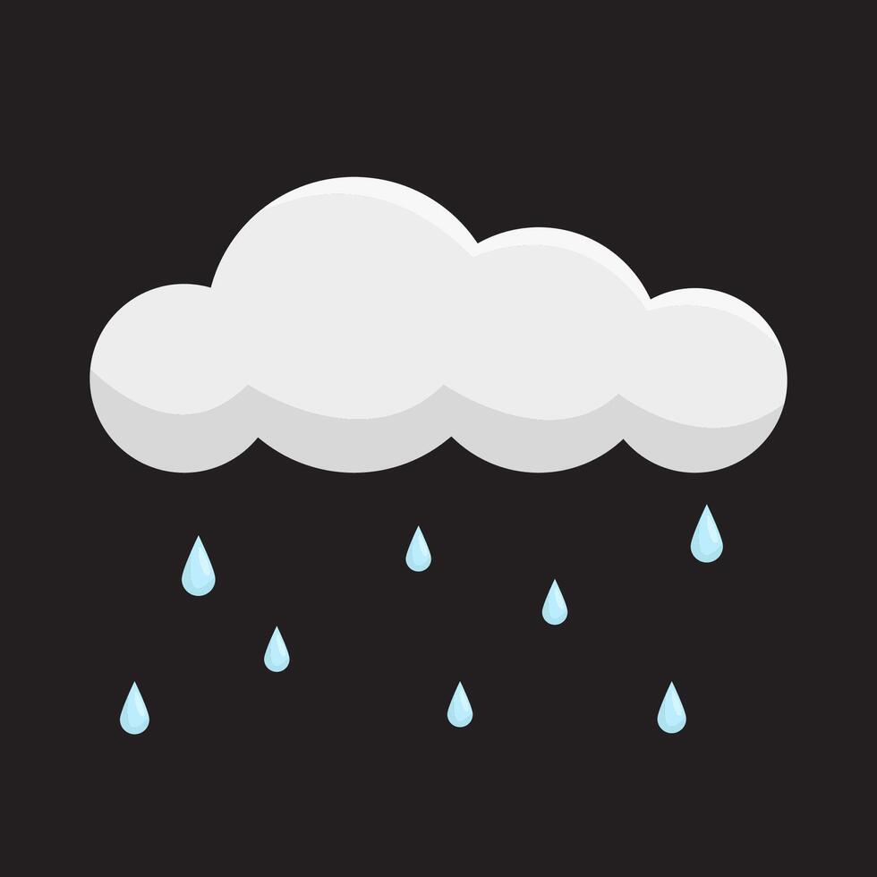 cloud rain illustration vector