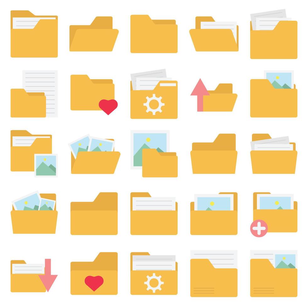 folder pack illustration vector