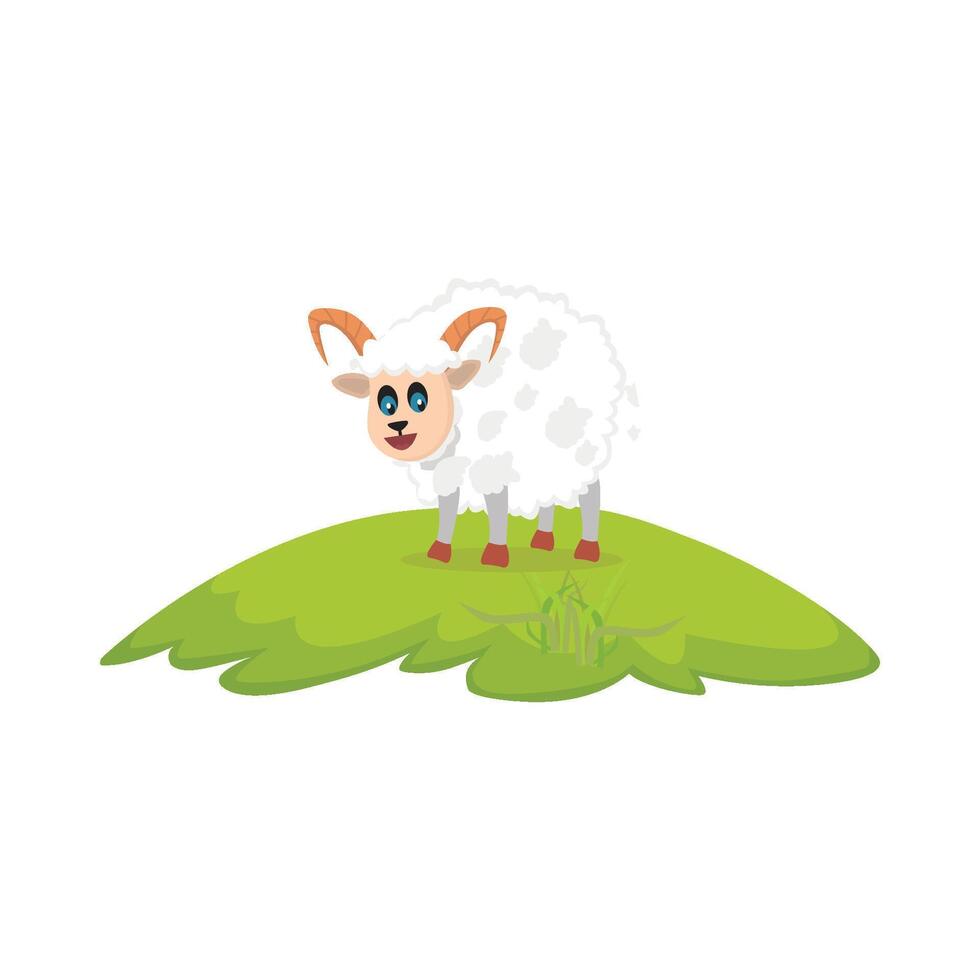 Illustration of sheep in the garden vector