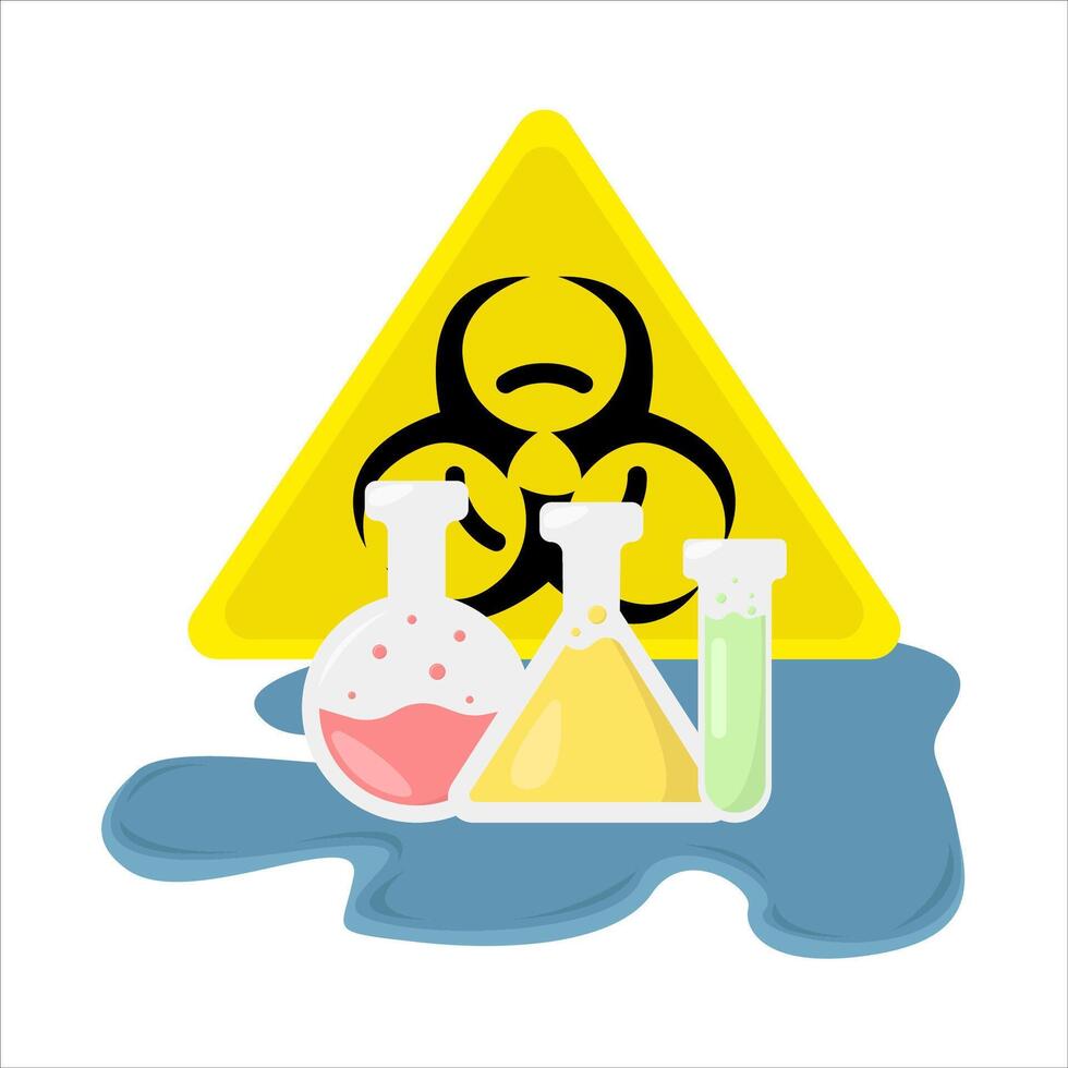 radiation, potion with water radiation illustration vector