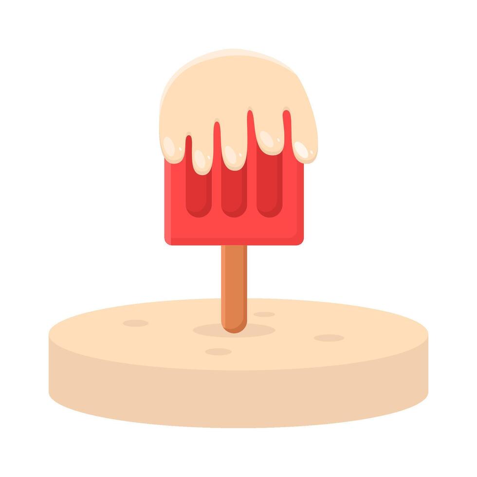 ilustración de helado vector