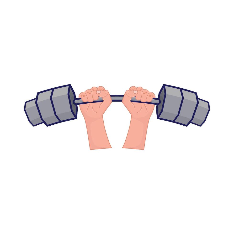 Illustration of barbell vector