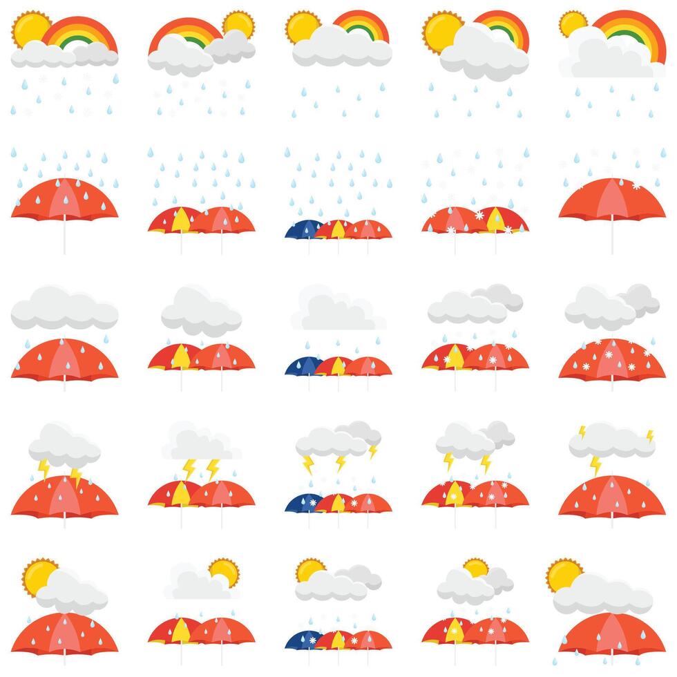 lluvia paquete ilustración vector