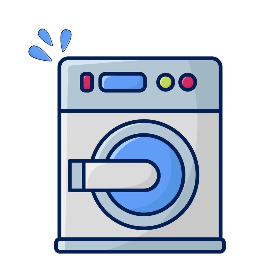 washing machine illustration vector