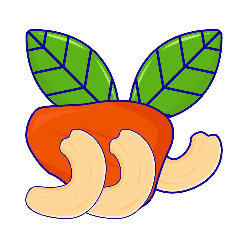 perseguir Fruta con anacardo nuez ilustración vector