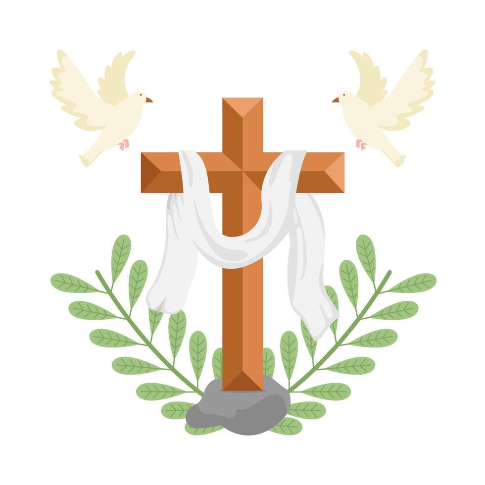 christian cross religious  illustration vector