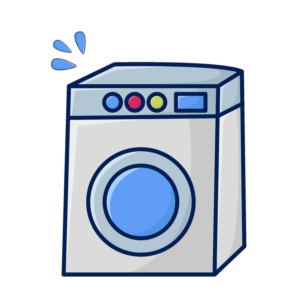 washing machine illustration vector