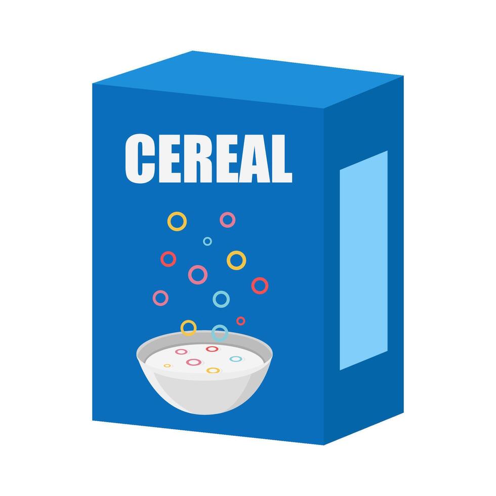 box cereal illustration vector