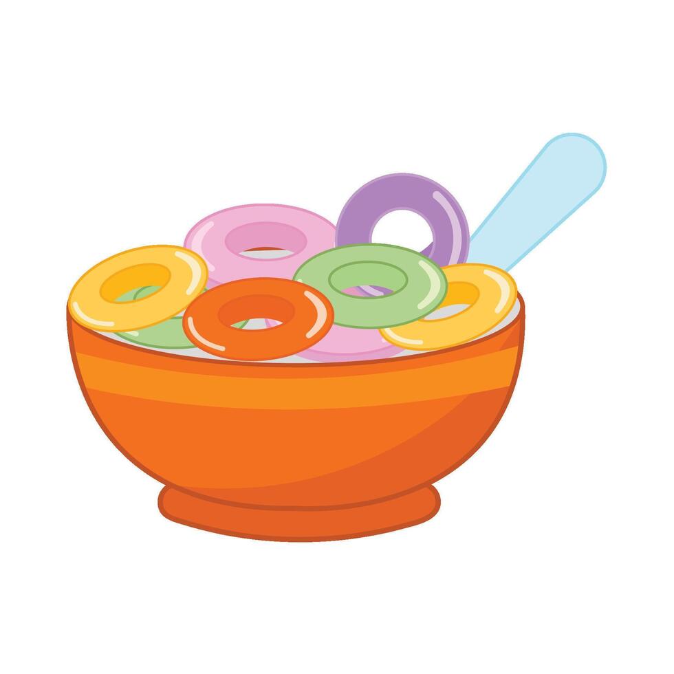 Illustration of cereal bowl vector