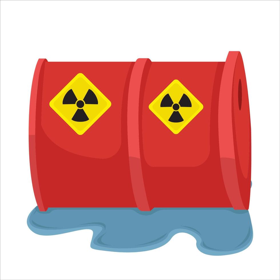 radiaton drum with water radiation illustration vector