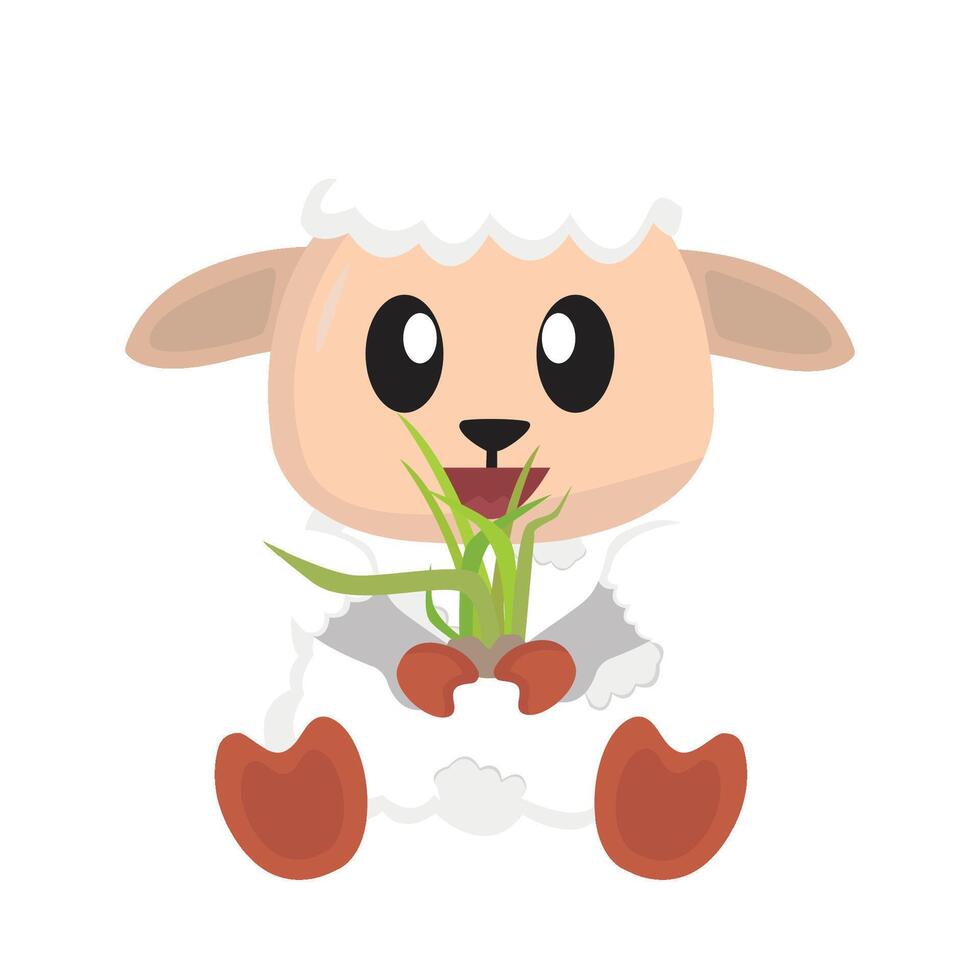 ilustración de linda oveja vector