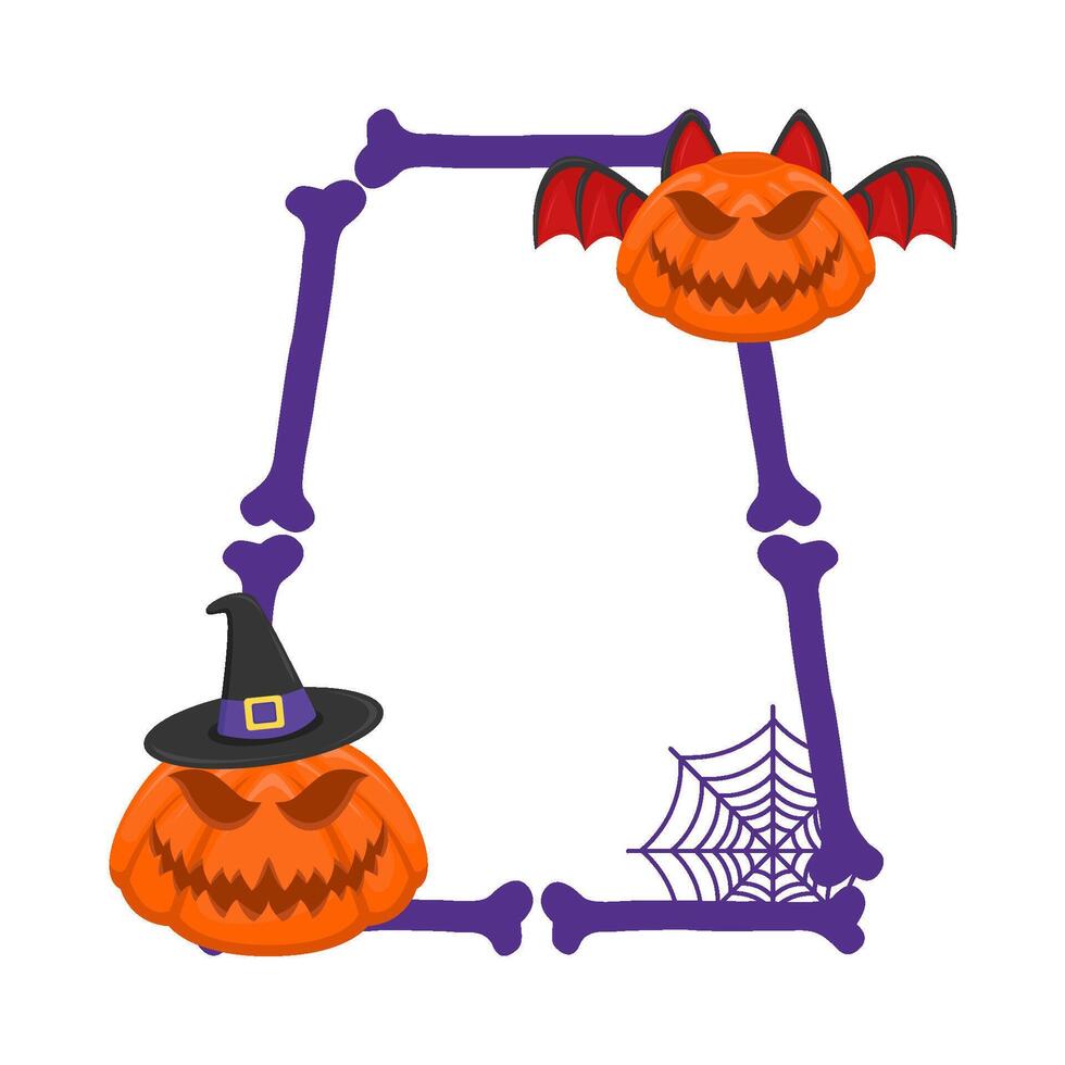 Illustration of Halloween frame vector