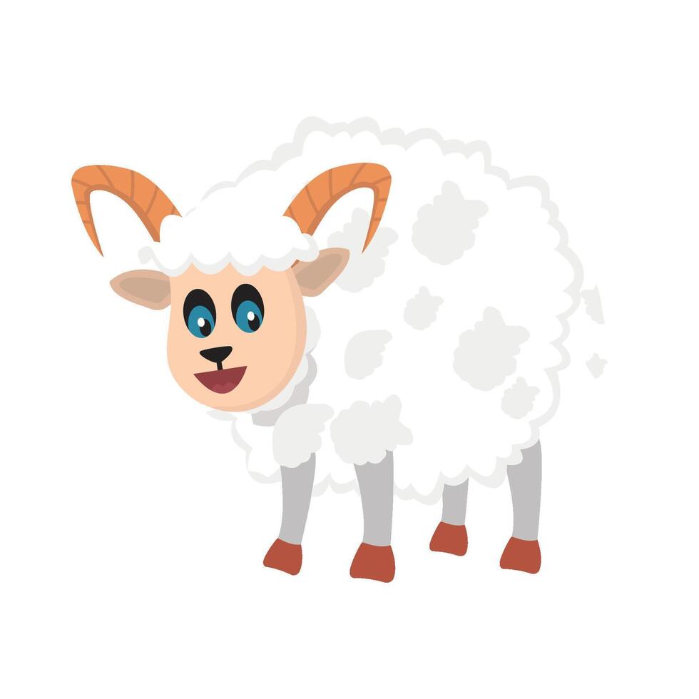 Illustration of cute sheep vector