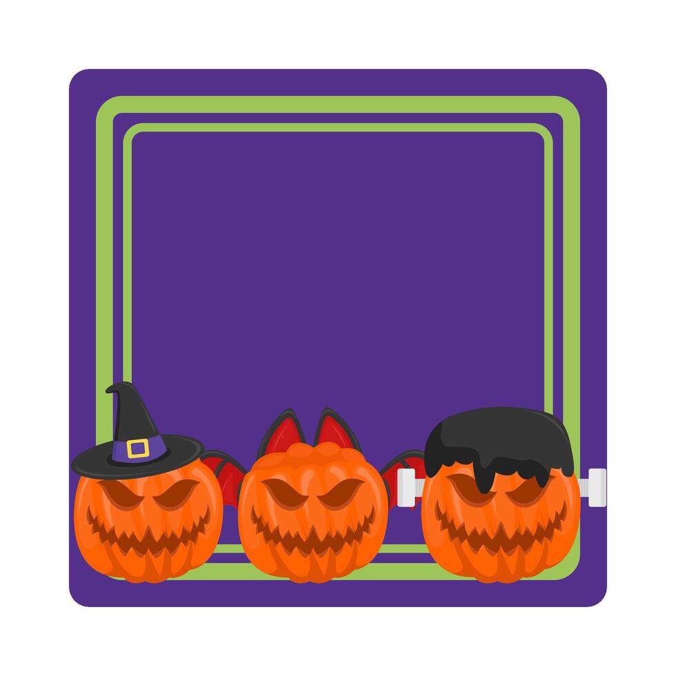 Illustration of Halloween frame vector