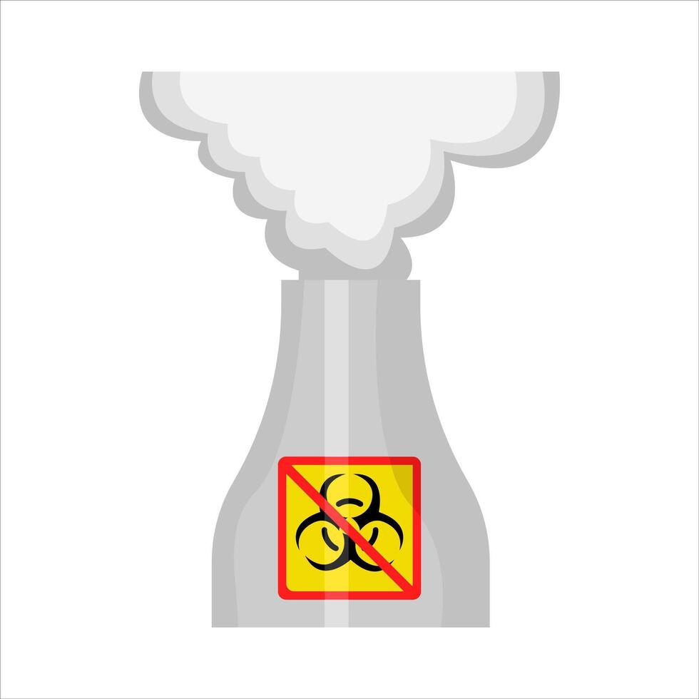 no radiation in chimney illustration vector