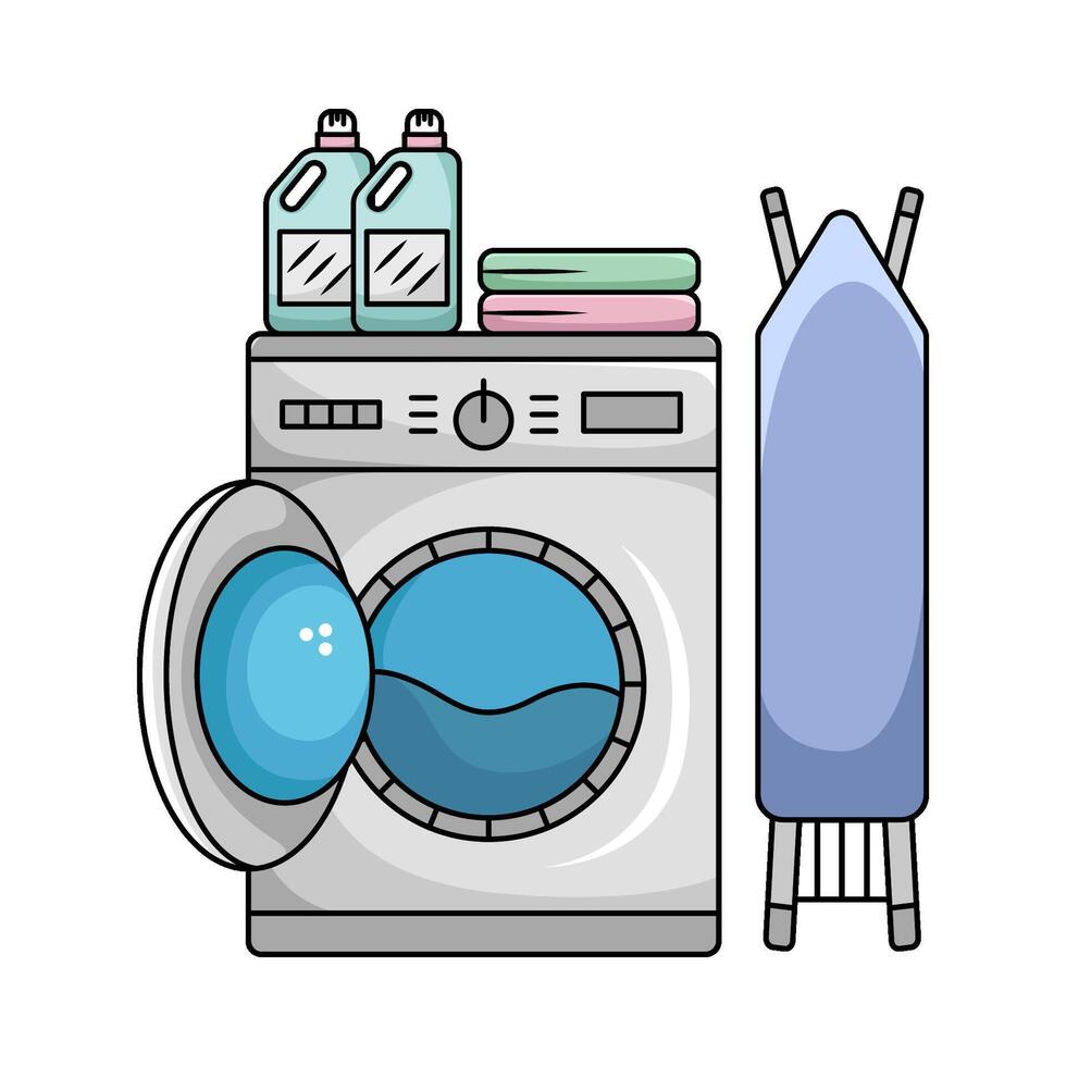 Illustration of washing machine vector