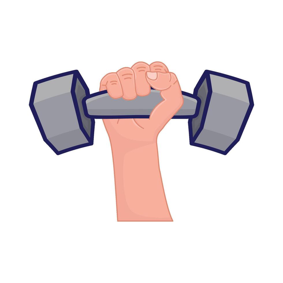 Illustration of barbell vector