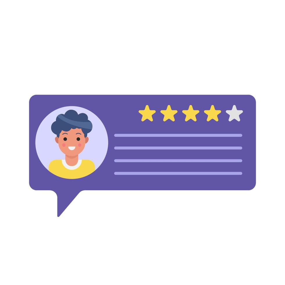 review star with comment customer illustration vector