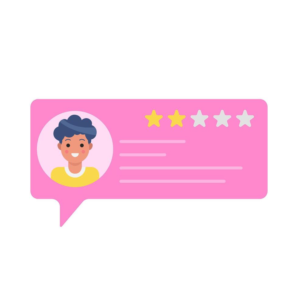 review star with comment customer illustration vector