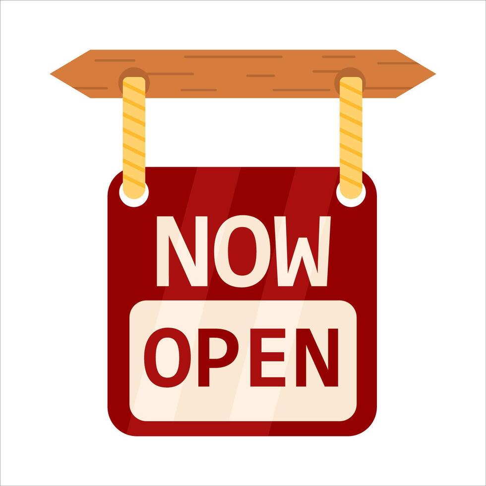 open board hanging illustration vector
