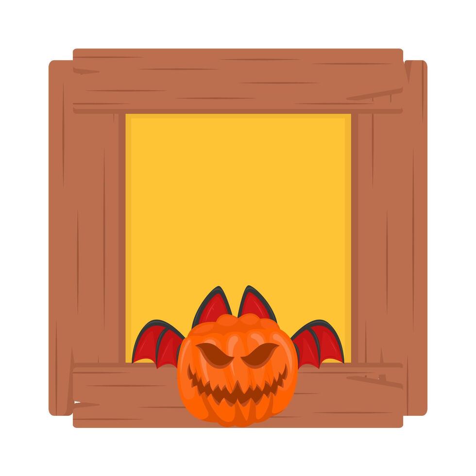 Illustration of Halloween frame vector