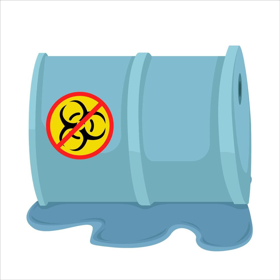drum no radiation with radiation water illustration vector