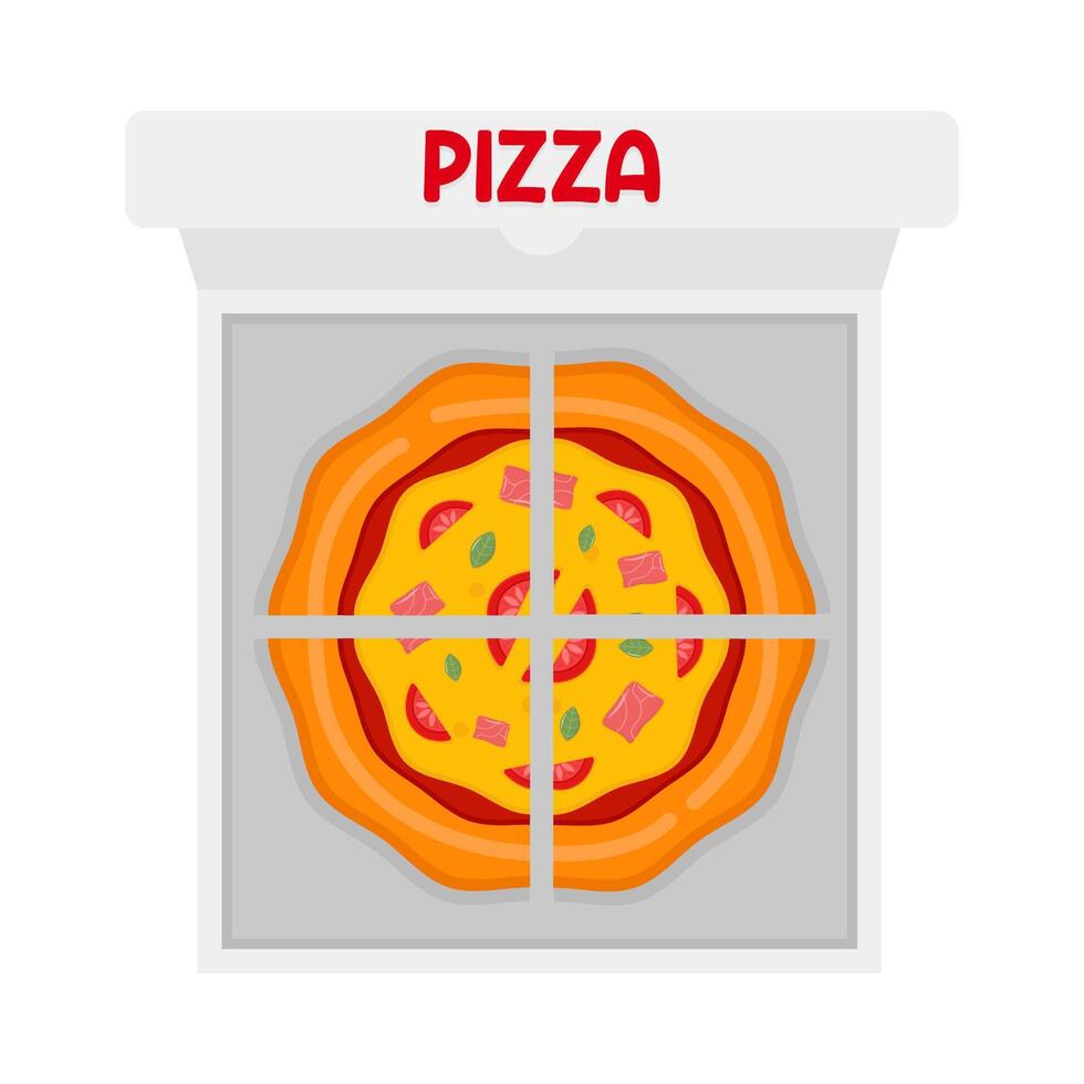 ilustración de pizza vector