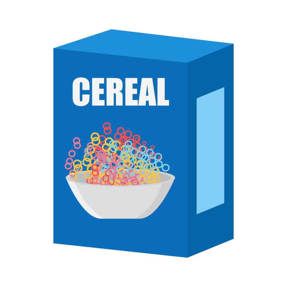 box cereal illustration vector