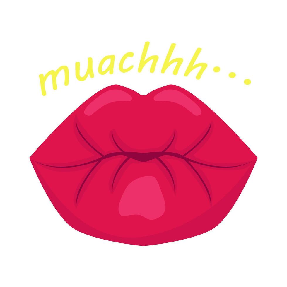 labios Beso ilustración vector