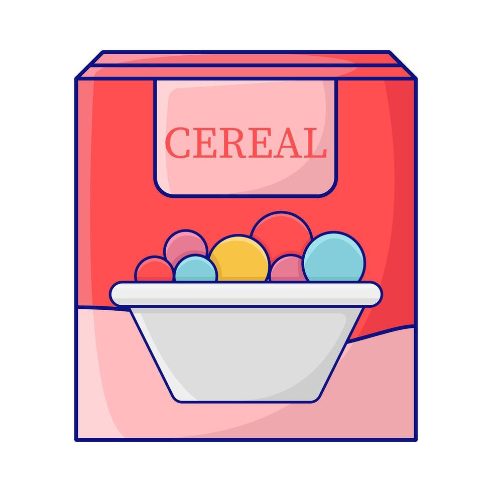 box cereal illustration vector