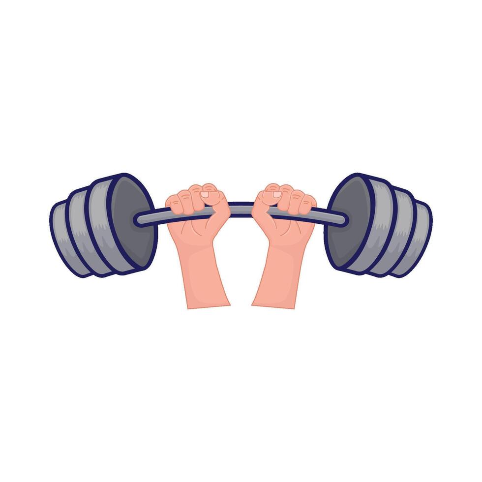 Illustration of barbell vector